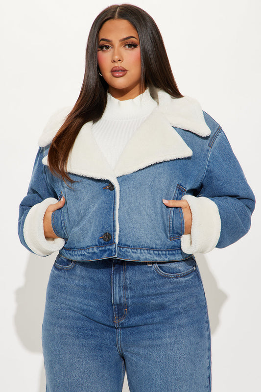Mila Denim Shearling Jacket
